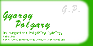 gyorgy polgary business card